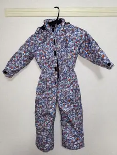 【直接受け渡し】yuk スキーウェア100 花柄　レッグカバー　手袋セット