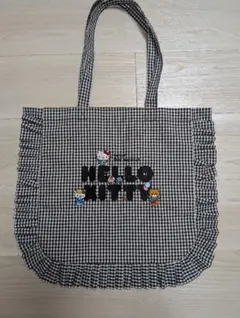 ハローキティ　サンリオ　ACCOMMODE フリルトートバッグ