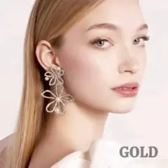 発表会 フラワー ピアス パール ビジュー 揺れる 大ぶり 結婚式 パーティー