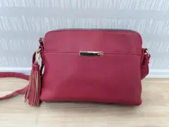 【HusHusH】タッセル付きショルダーバッグ レッドのサムネイル