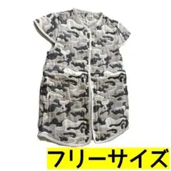 即購入OK ベビー スリーパー フリーサイズ カモフラ 袖付き パジャマ 部屋着