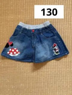 BABYDOLL ミニスカート 130cm デニム　ディズニー　ミニーマウス