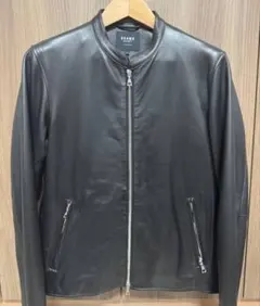 美品　BEAMS シングルライダースジャケット ブラック Lのサムネイル