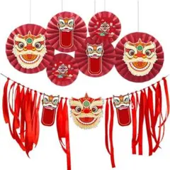 タッセルガーランド 中国風 赤い 学園祭 ひな祭り お正月飾り