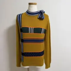 HERMES 18AW カシミヤウール ハイネックニット バイカラー XL - メルカリ