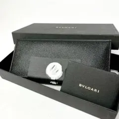 ◆新品未使用/付属品完備◆BVLGARI ロゴクリップ 長財布 サークルロゴ