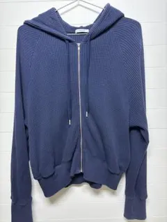 ネイビー フルジップ パーカー
