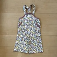&mignon アンドミニョン　サロペット　花柄　キルティング　80