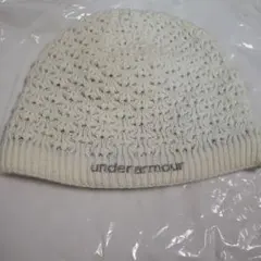 under armour ホワイトニット帽 ONE SIZE