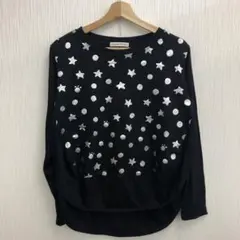 TSUMORI CHISATO 星ドット猫足跡　長袖カットソー　Mサイズのサムネイル