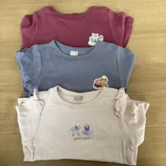 petit main(プティマイン)長袖トップス 110cm 3枚セット ロンT