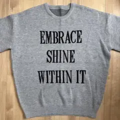 グレー オーバーサイズ トレーナー ロゴニット