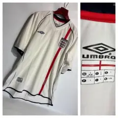 00'sUMBROアンブロサッカーイングランド代表白×紺ゲームシャツユニフォーム