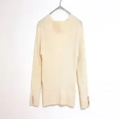 クラシカルエルフ　ニット　M ホワイト　長袖　薄手　チュニック丈　薄手　レーヨン