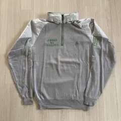 ルコックゴルフウェア　M ハーフジップフード付ニット　グレー