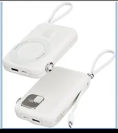 モバイルバッテリー 大容量 10000mAh 軽量 小型 マグネット式のサムネイル