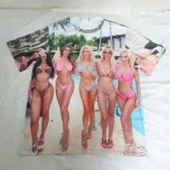 新品 XL セクシーガール ビーチプリントカジュアルTシャツ 水着 エロ