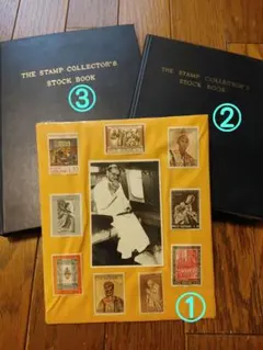 【更にお値下げ！】アメリカ切手を含む世界の切手　ストックブック　2冊　まとめ売り