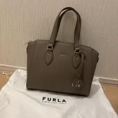 【新品未使用】FURLA 2WAY ショルダーバッグ　革 グレー