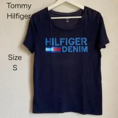 トミーヒルフィガー　Tシャツ　ネイビーブルー　サイズS（M）