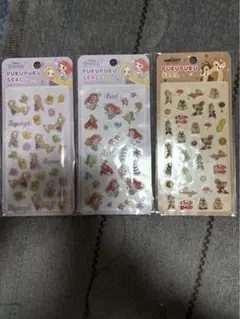 ディズニー プクプクシール 3枚セット　プリンセス　PUKUPUKUSEAL