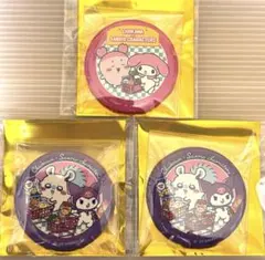 ちいかわ×サンリオキャラクターズ　トレーディングスーパーマーケットな缶バッジ3個
