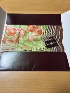 LANCEL フラワー ストライプ ハンカチ