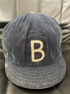 dechoコーデュロイキャップ ネイビー　B 日本製 DECHO（デコー） メンズ 帽子 デコ 6PANNEL CAP 6パネルキャップ 全3色