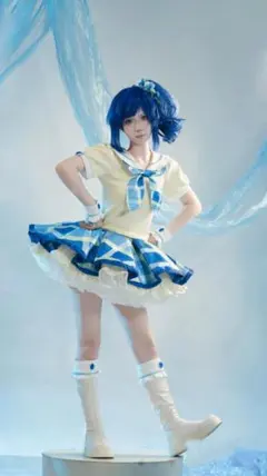 アイカツ！】 霧矢あおい コスプレ 衣装 ウィッグ 三分妄想製 スクール