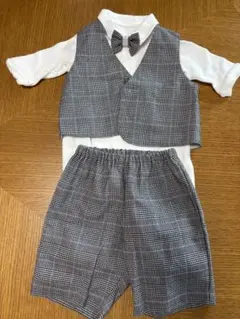 フォーマルスーツセット 60cm から80㎝白・グレー