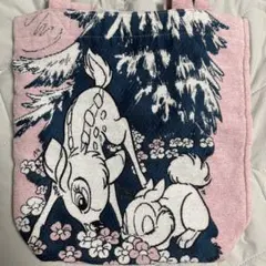 Disney バンビ とんすけ トートバッグシェニール織り