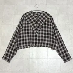 AKANE UTSUNOMIYA チェック柄 長袖シャツ 38 - メルカリ
