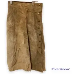 レザースカート　ロングスカート