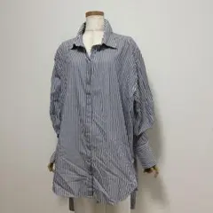 ザラ ZARA ストライプ オーバーサイズシャツ 長袖