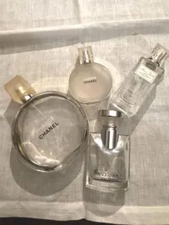香水 空き瓶 4点セット CHANEL Dior BVLGARI（少し残あり）