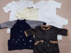 ベビー肌着6枚セット（短肌着×2、コンビ肌着×2、ロンパース×2）