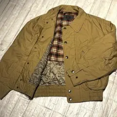 ixizイクシーズ ハリントンジャケット スイングトップ　ベージュ裏地チェック