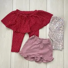 baby GAP / Disney 赤い水玉スカート付きレギンスセット　80cm