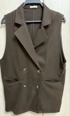 LUNACION ブラウン ダブルブレスト ベスト