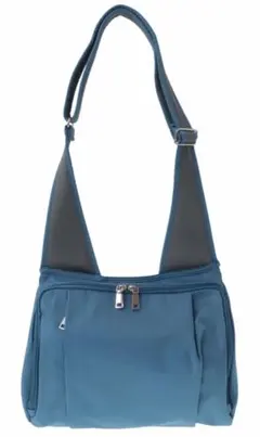 【極美品/超軽量】MK ミッシェルクラン 撥水ナイロンショルダーバッグ ブルー