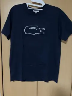ラコステ デカワニTシャツ デカワニパッチ クルーネック ネイビー　紺　L