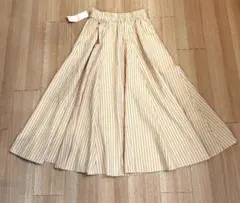 ＳＭ２☆たっぷりフレアが素敵♪ ストライプ　ロングスカート　【新品タグ付き】