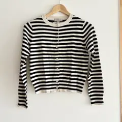 H&M ボーダー長袖カーディガン 36サイズ