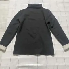 ブラックタートルネックニット 裏ボア付き　　秋冬　着回し　シンプル　505