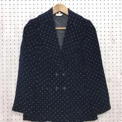 昭和レトロ 古着 スクエアボタン ラメ 水玉 ダブル テーラードジャケット