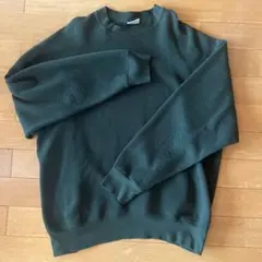 90s スウェット　古着　無地　ヴィンテージ　USA製　グリーン　緑