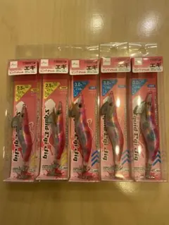 DAISO エギ 5本セット 2.5号 3.0号 ピンクのサムネイル