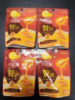 【24時間以内発送】ロッテ カリンのど飴 贅沢マヌカハニー 4袋セットのサムネイル