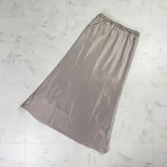 SLOBE IENA サテンスカート ピンクベージュ サイズ36*LD895