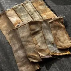 A8 デニムリメイク　コーヒー染め　ファスナー部分　　内側10枚